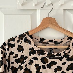 Brunette the Label Leopard shirt dress